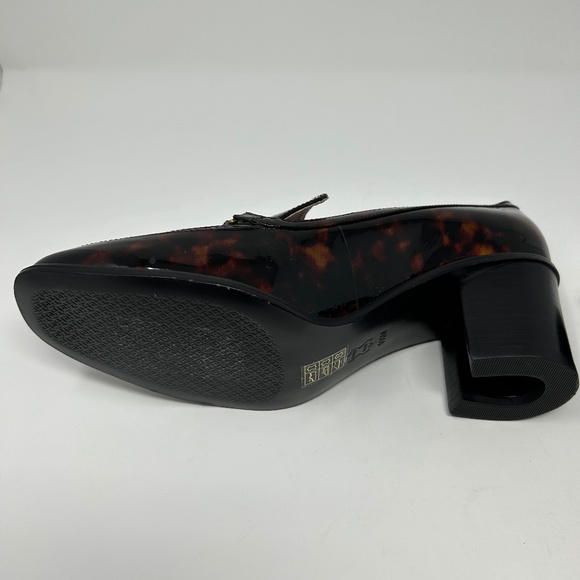 Tory Burch Tortoise Patent Mid Heel Loafers Size 9.5 Preppy ~ Winter ~ EUC! - Picture 6 of 7